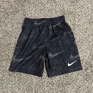 Nike Black and Gray Graphic Shorts